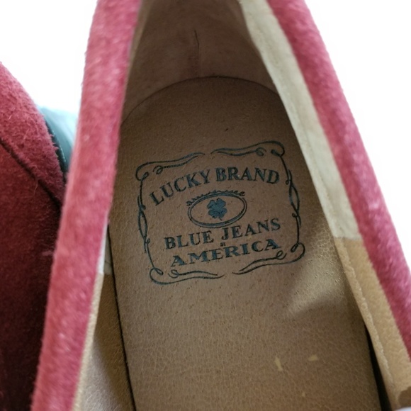 LUCKY BRAND | Red Suede Loafers - Picture 5 of 7